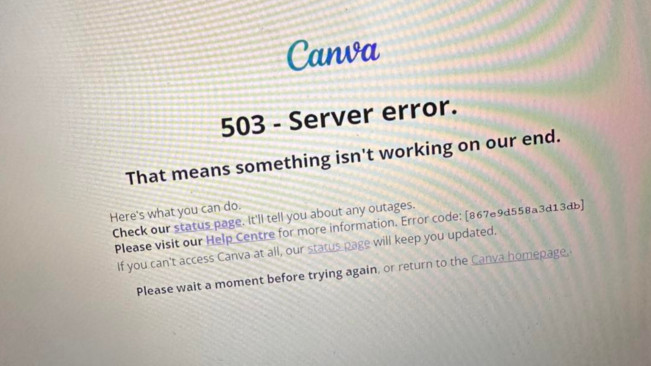 Canva error. [Dok FT News]